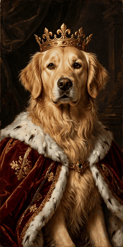 Animated royal pet portrait
